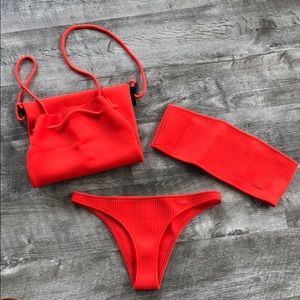 Triangl Bright Red Bikini Set (Small)